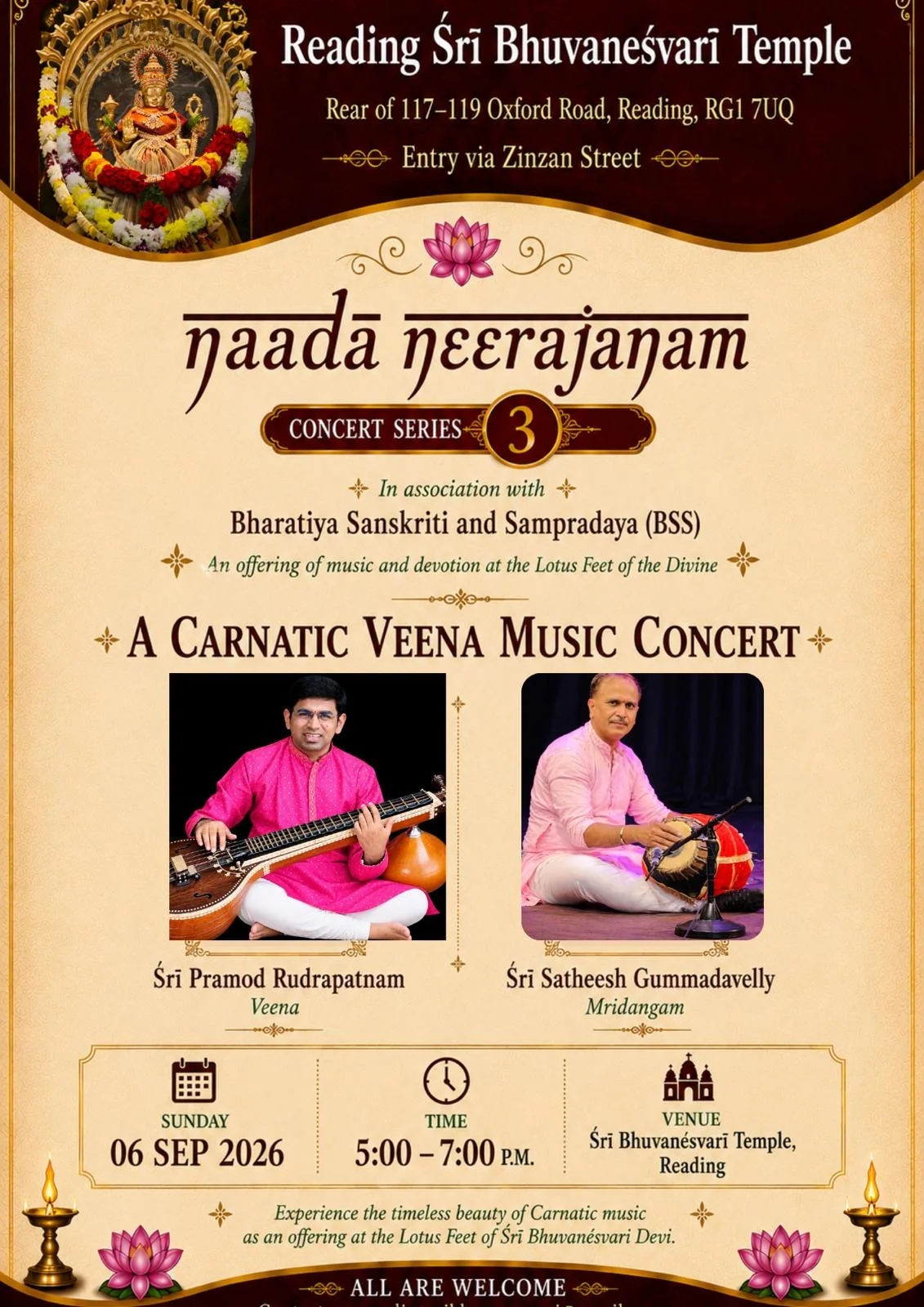 Naada Neerajanam - Carnatic Veena Concert - 06 Sept 2026